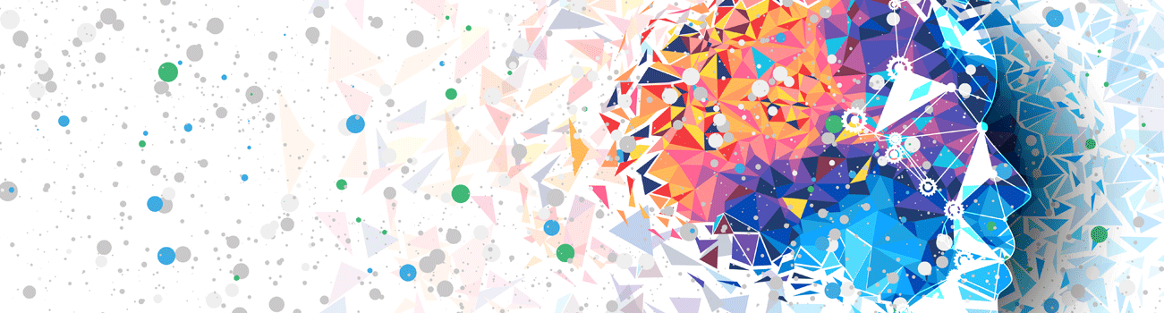 Illustration eines mit KI verfremdeten Kopfes